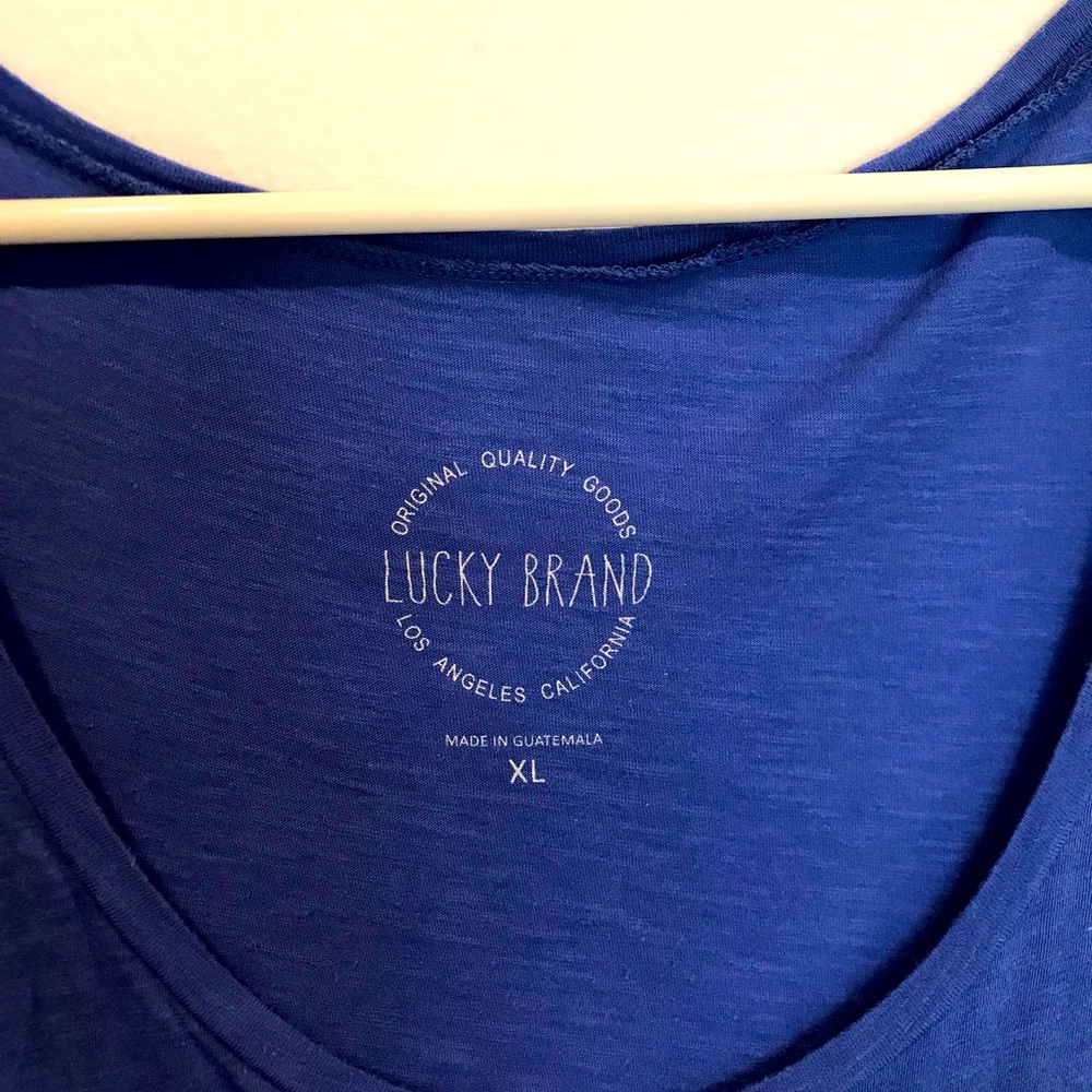 Lucky brand blue scoop neck top